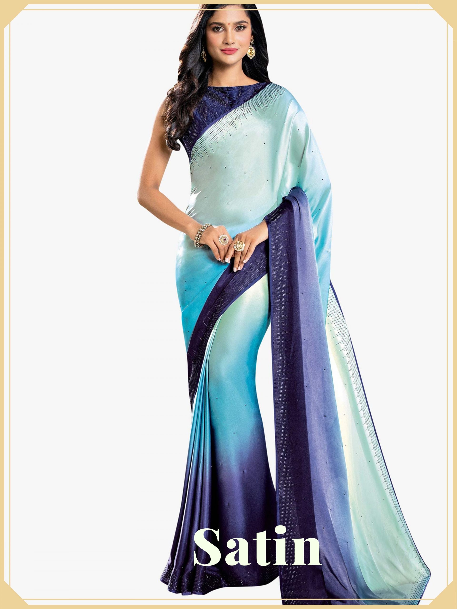 flowy saree materials