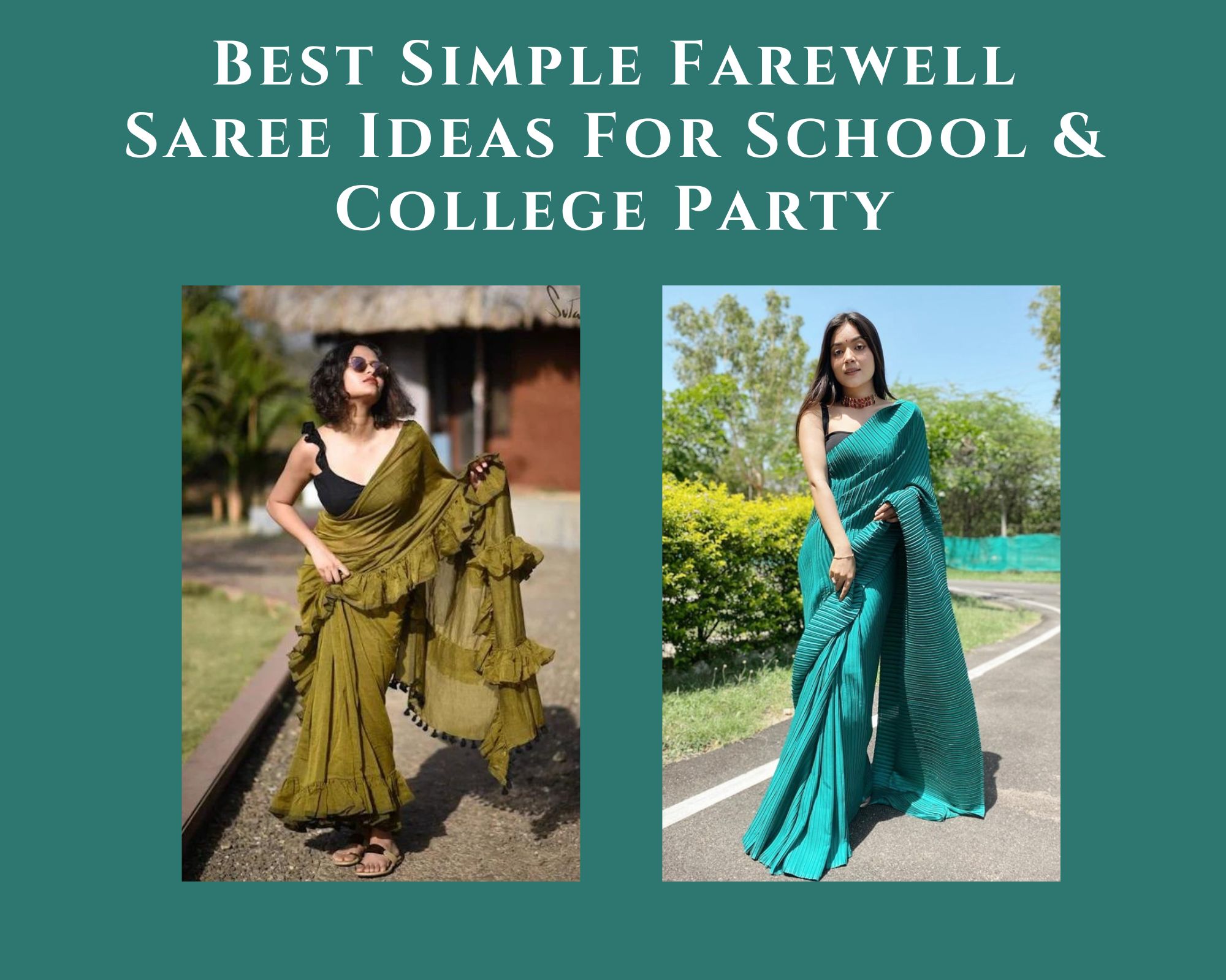 Reveal more than 83 saree for farewell