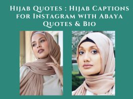 Hijab Captions for Instagram with Abaya Quotes & Bio
