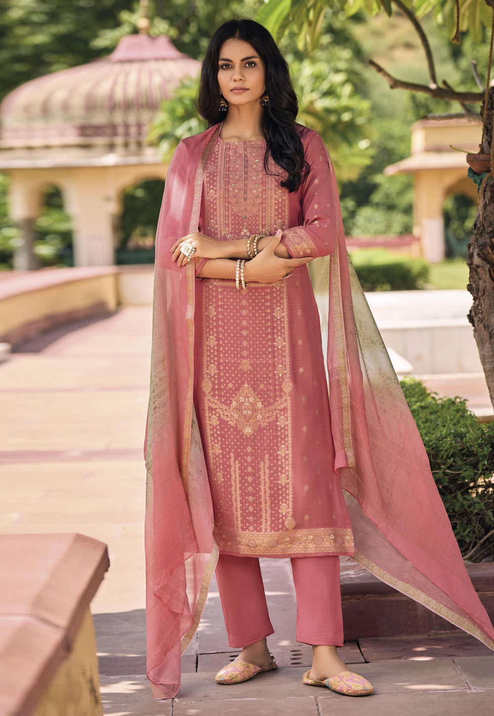 Pink Pant-Style Pakistani Salwar Kameez