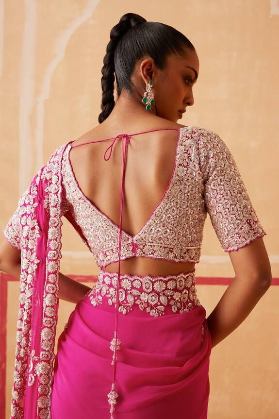 Designer Wedding Blouse Back Designs