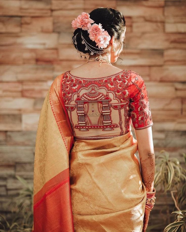 South Indian Wedding Saree Blouse Back Designs