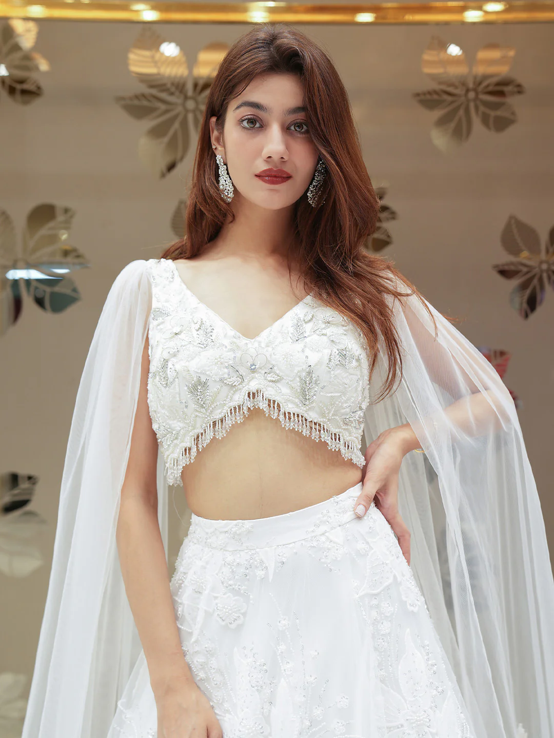 White Lehenga Blouse Designs